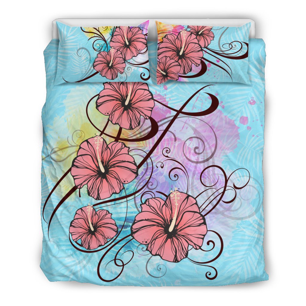 hawaiian-bedding-set-palm-leaf-hibiscus-duvet-cover-and-pillow-cover