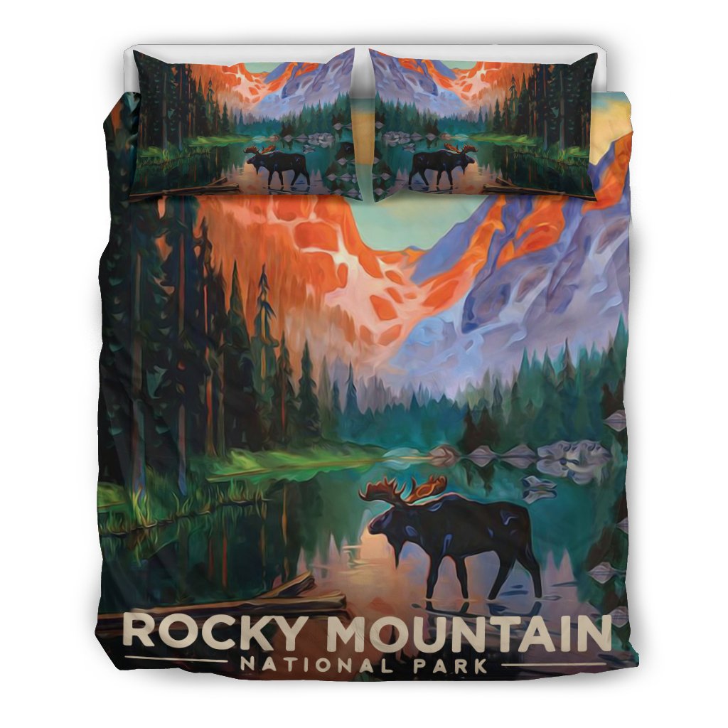 Canada Rocky Mountain Duvet Cover - Wonder Print Shop