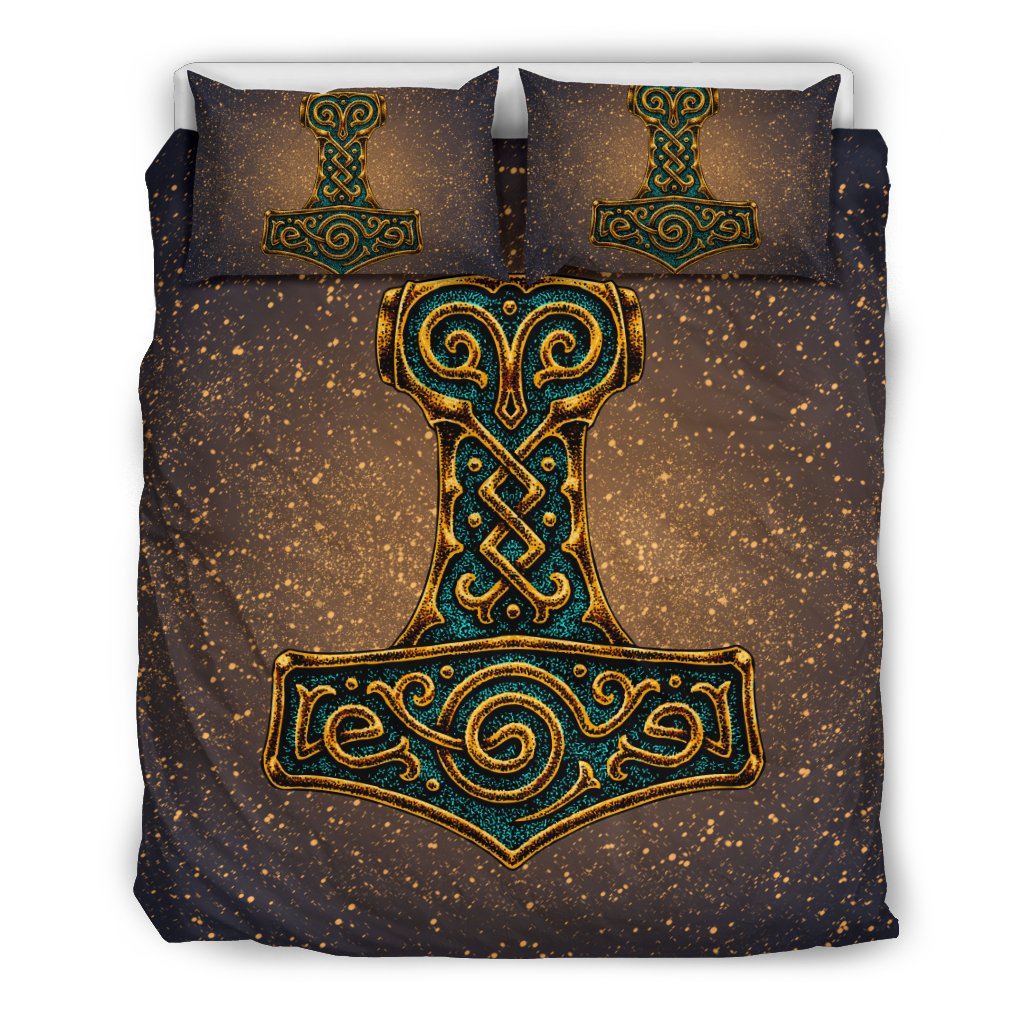 Viking Bedding Set, Mjolnir Of Thor RLT12 - Wonder Print Shop