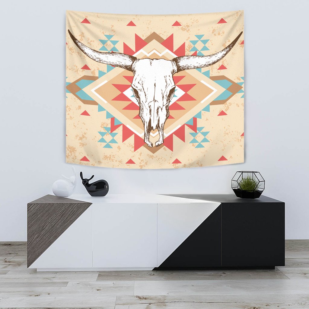 Bison Head Native American Tapestry LT10 - Wonder Print Shop