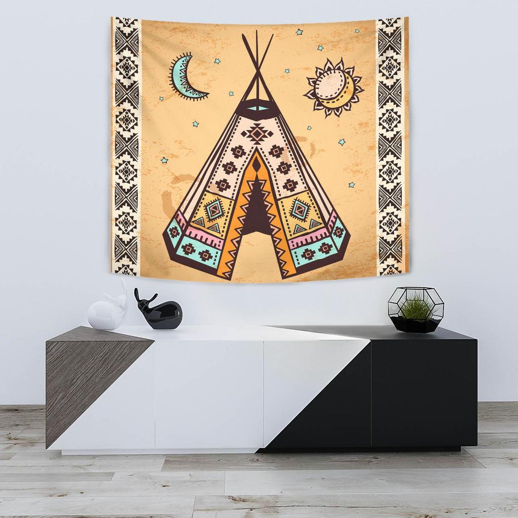 Moon Sun Native American Style Tapestry LT10 - Wonder Print Shop