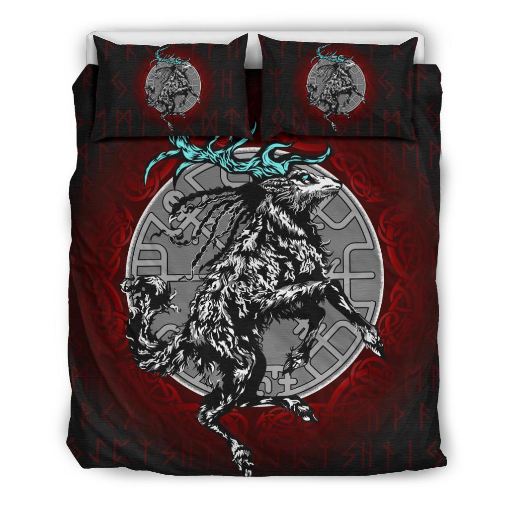 Viking Eikthyrnir On Top Of Valhalla Bedding Set RLT12 - Wonder Print Shop