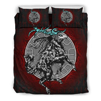 Viking Eikthyrnir On Top Of Valhalla Bedding Set RLT12 - Wonder Print Shop