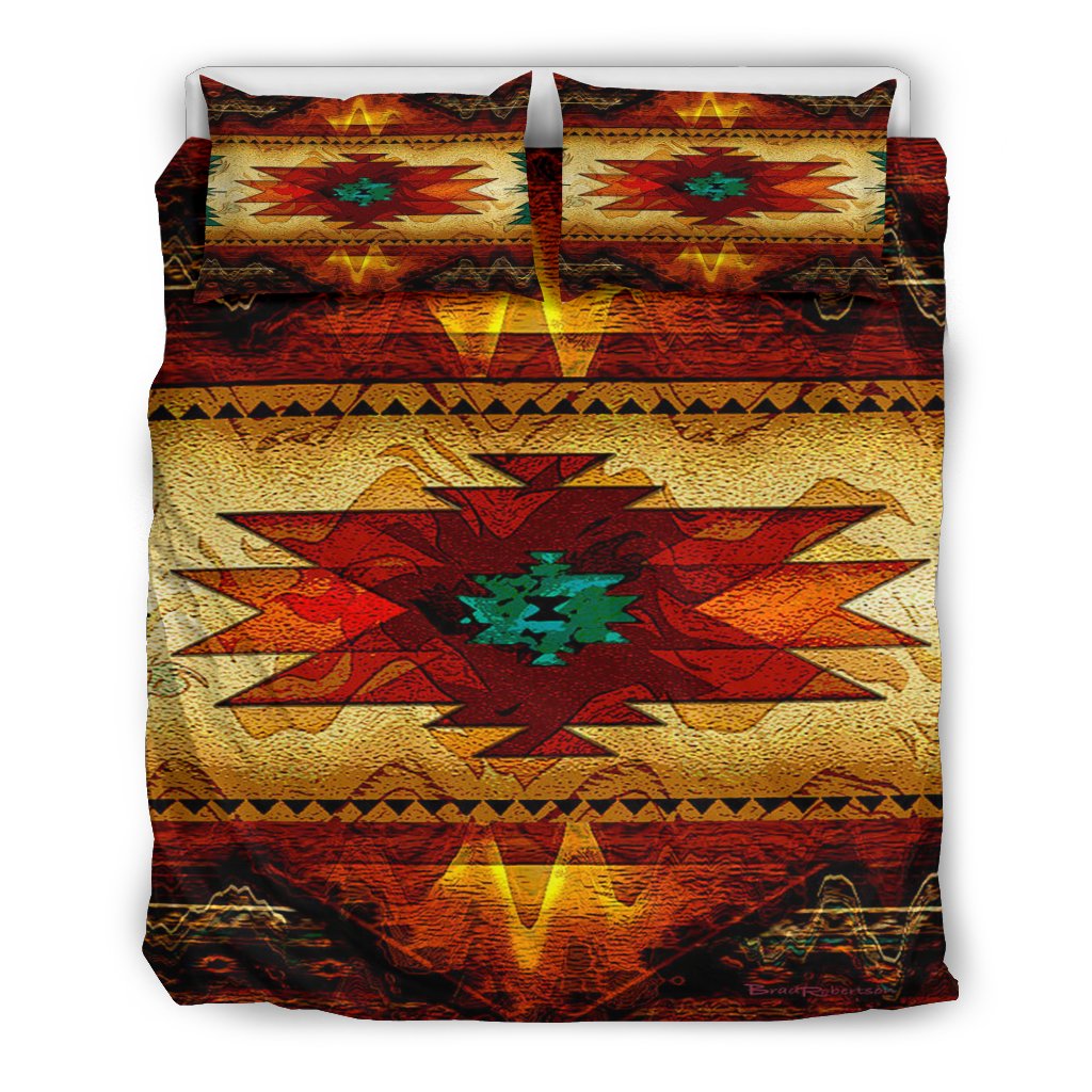 Southwest Brown Symbol Native American Bedding Set LT10 - Wonder Print Shop