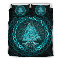 Viking Bedding Set, Celtic and Valknut and Tree Of Life Yggrdrasil RLT12 - Wonder Print Shop
