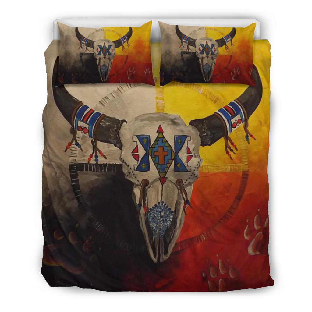 Bison Medicine Wheels Native American Bedding Set LT10 - Wonder Print Shop