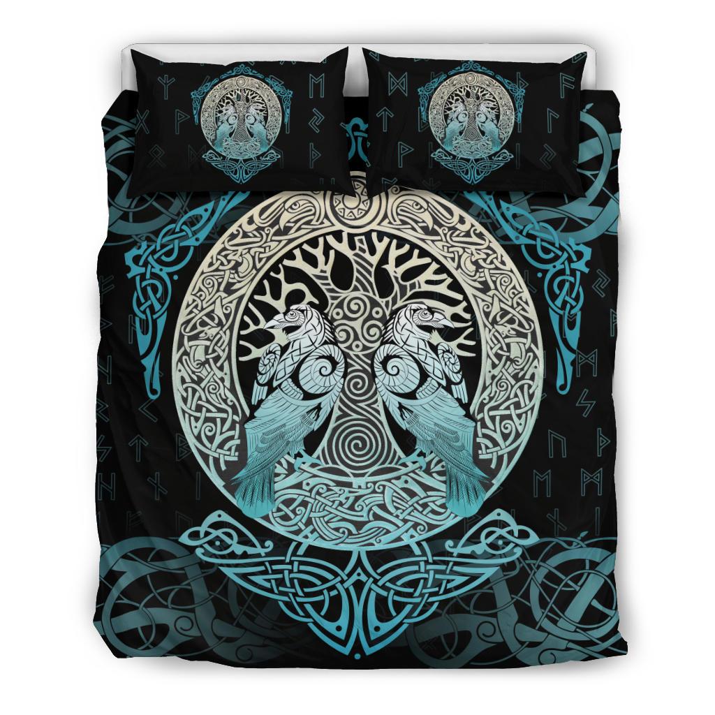 Viking Bedding Set, Yggdrasil and Ravens RLT12 - Wonder Print Shop