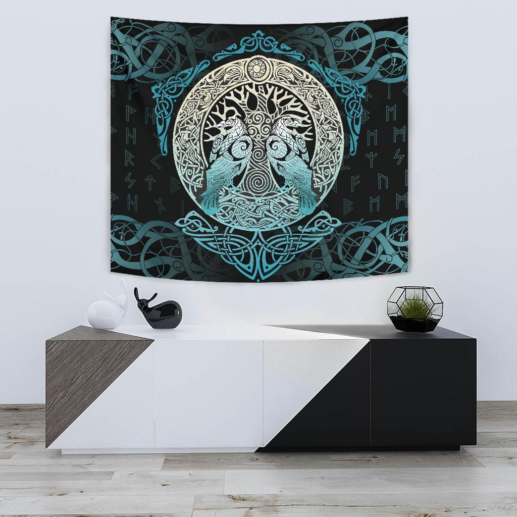 Viking Tapestry Yggdrasil and Ravens RLT12 - Wonder Print Shop