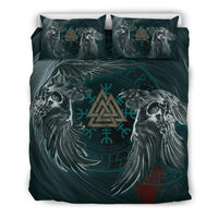 Viking Bedding Set, Ravens Skull Tattoo 9 RLT12 - Wonder Print Shop
