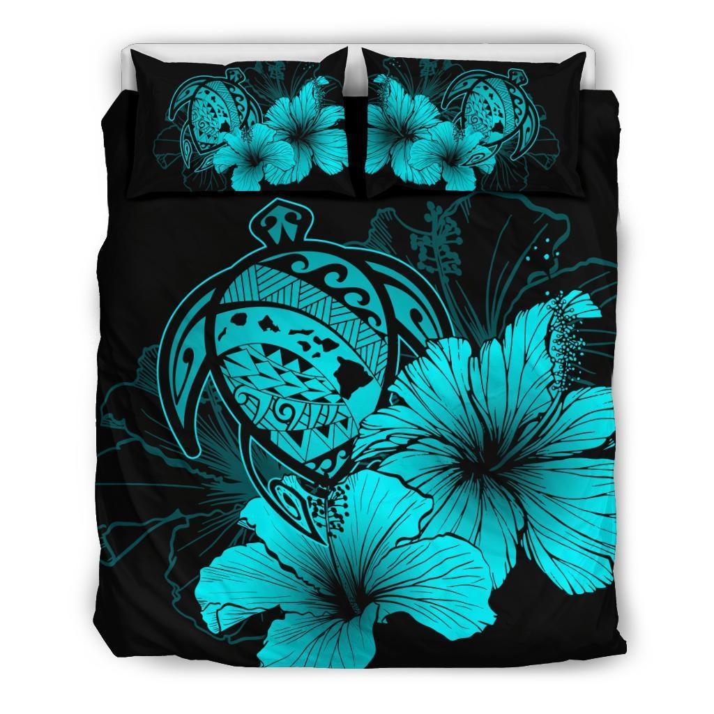 Hawaiian Polynesian Bedding Set - Turquoise - Wonder Print Shop