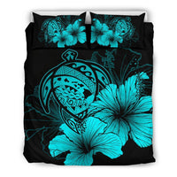 Hawaiian Polynesian Bedding Set - Turquoise - Wonder Print Shop