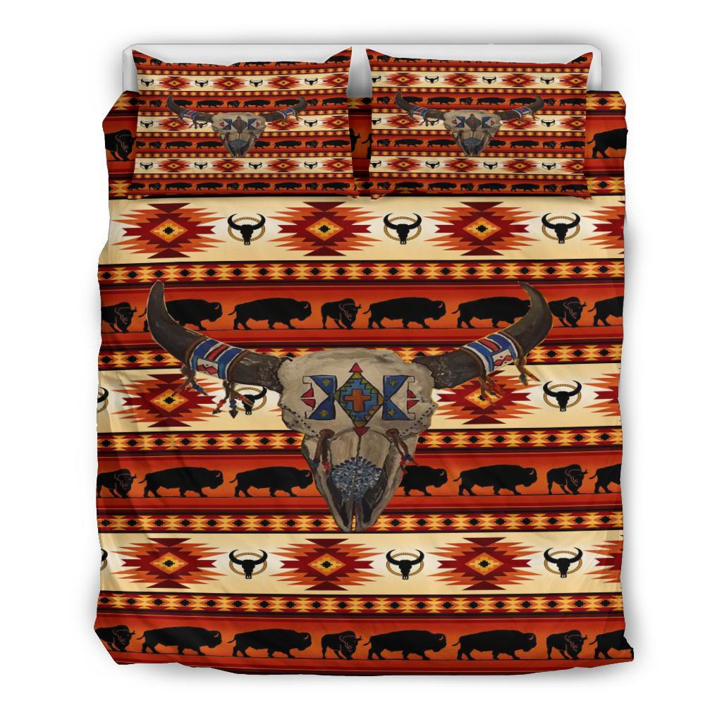 Bison Head Native American Bedding Set LT10 - Wonder Print Shop