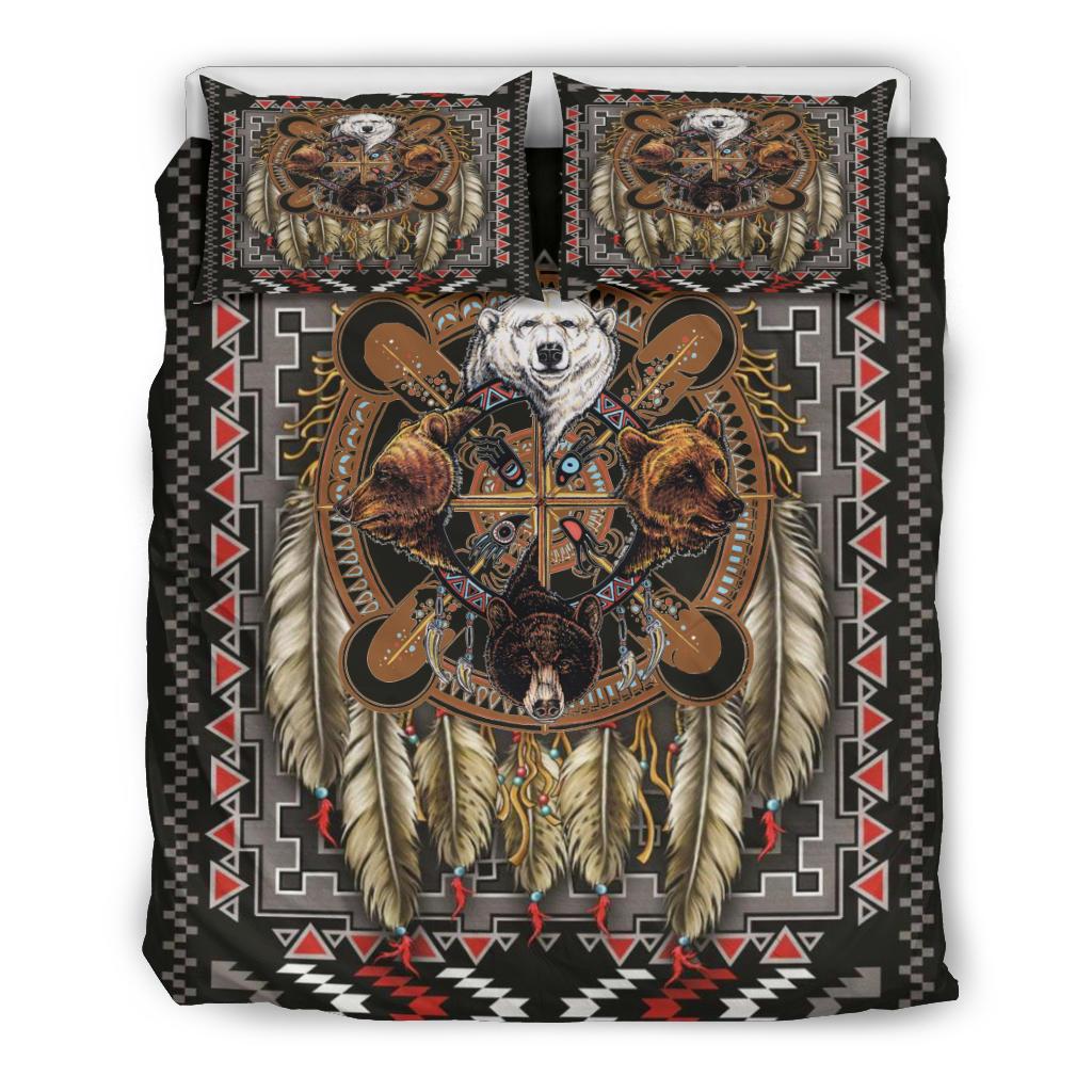 Bears Totem Native American Bedding Set LT10 - Wonder Print Shop
