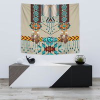 Turquoise Blue Pattern Breastplate Native American Tapestry LT10 - Wonder Print Shop