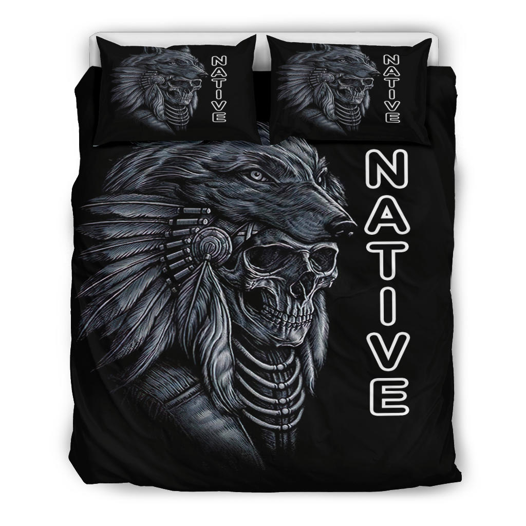 Skull Chief Native American Bedding Set LT10 - Wonder Print Shop