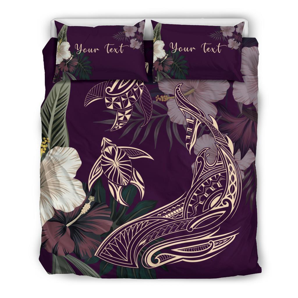 Hawaii Tropical Hibiscus Aumakua Personalized Bedding Set - Lucas Style - Purple - Wonder Print Shop