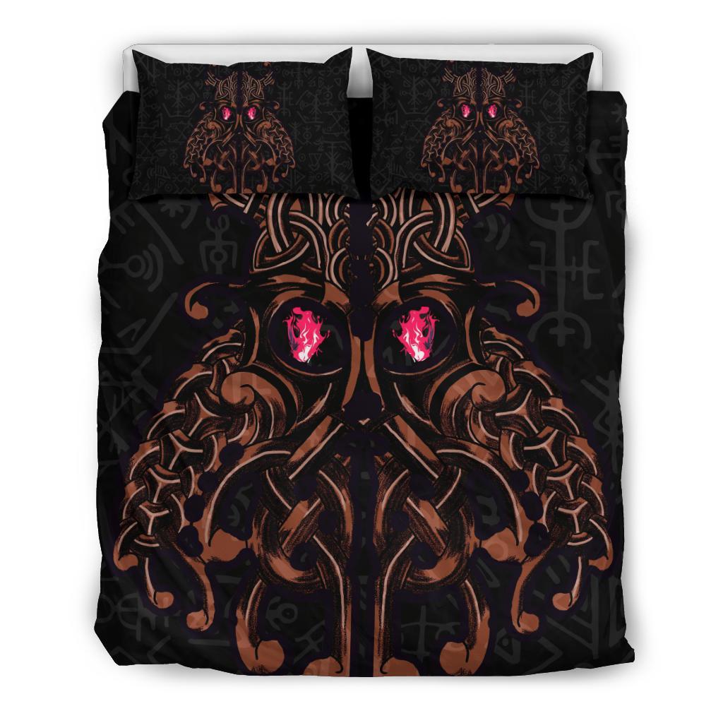 Viking Bedding Set, Odin God Furthark Tattoo Special RLT12 - Wonder Print Shop
