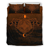 Viking Bedding Set, Skoll and Hati Orange RLT12 - Wonder Print Shop