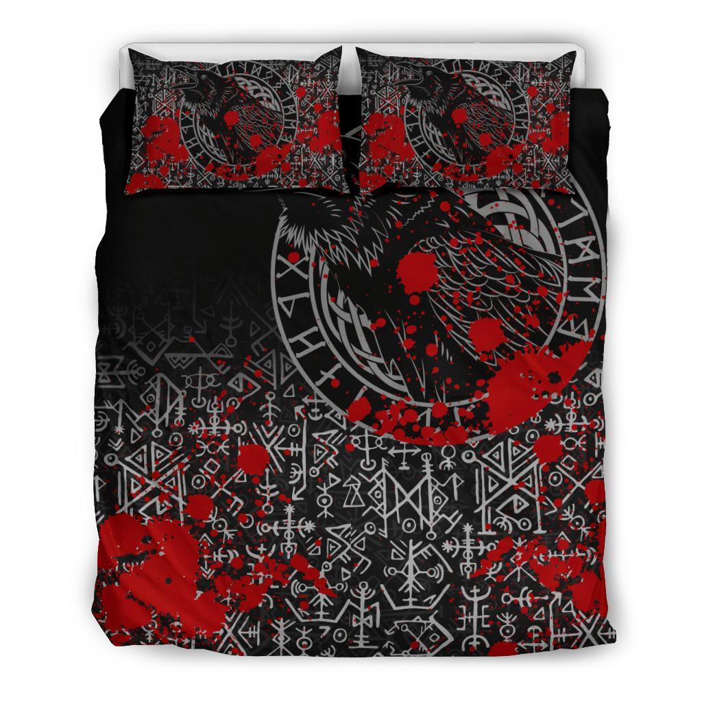 Viking Bedding Set Odin Raven Rune Futhark Blood RLT12 - Wonder Print Shop