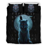 Viking Bedding Set, Fenrir Viking Wolf and Moon RLT12 - Wonder Print Shop