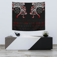 Viking Tapestry - Double Dragon Tattoo and Vegvisir Blood RLT12 - Wonder Print Shop
