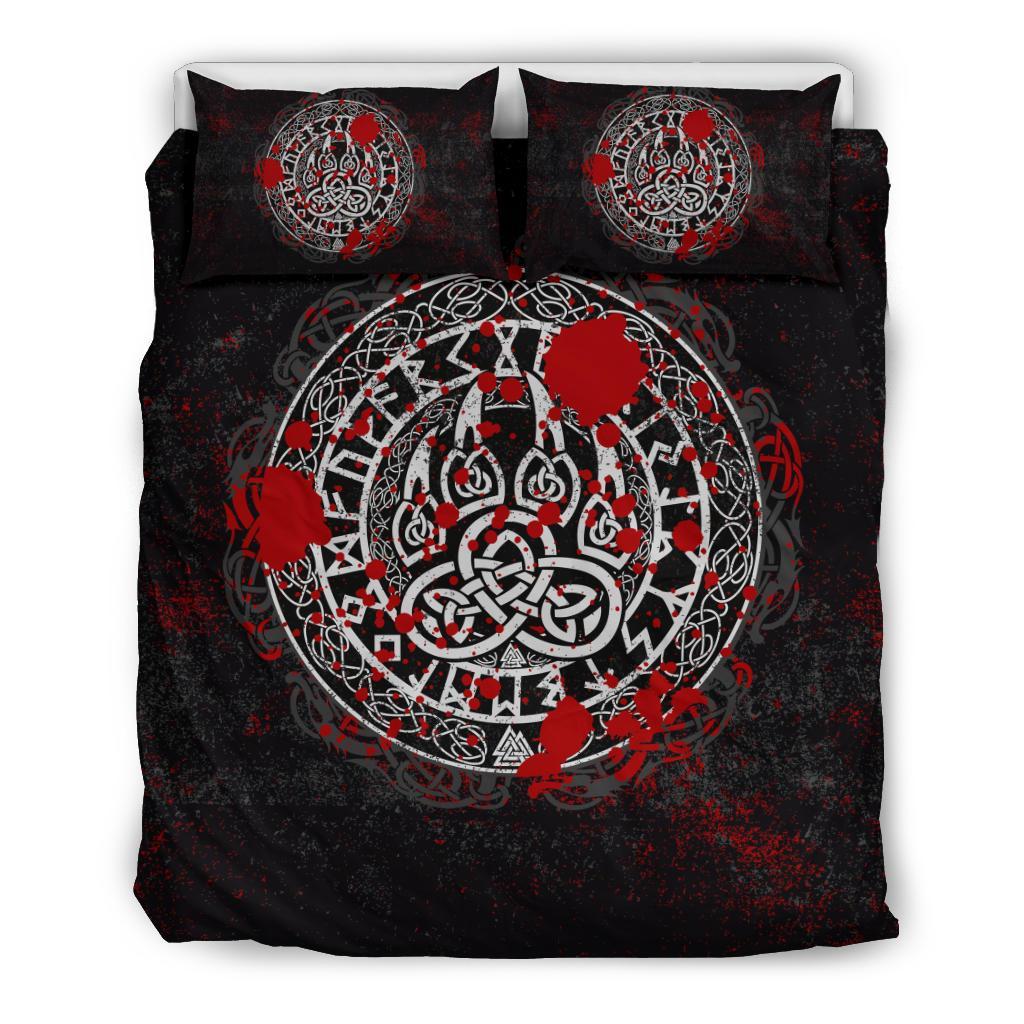 Viking Bedding Set Viking Bear Claws Blood Tattoo RLT12 - Wonder Print Shop