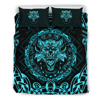 Viking Bedding Set Fenrir Viking Cyan 3D RLT12 - Wonder Print Shop