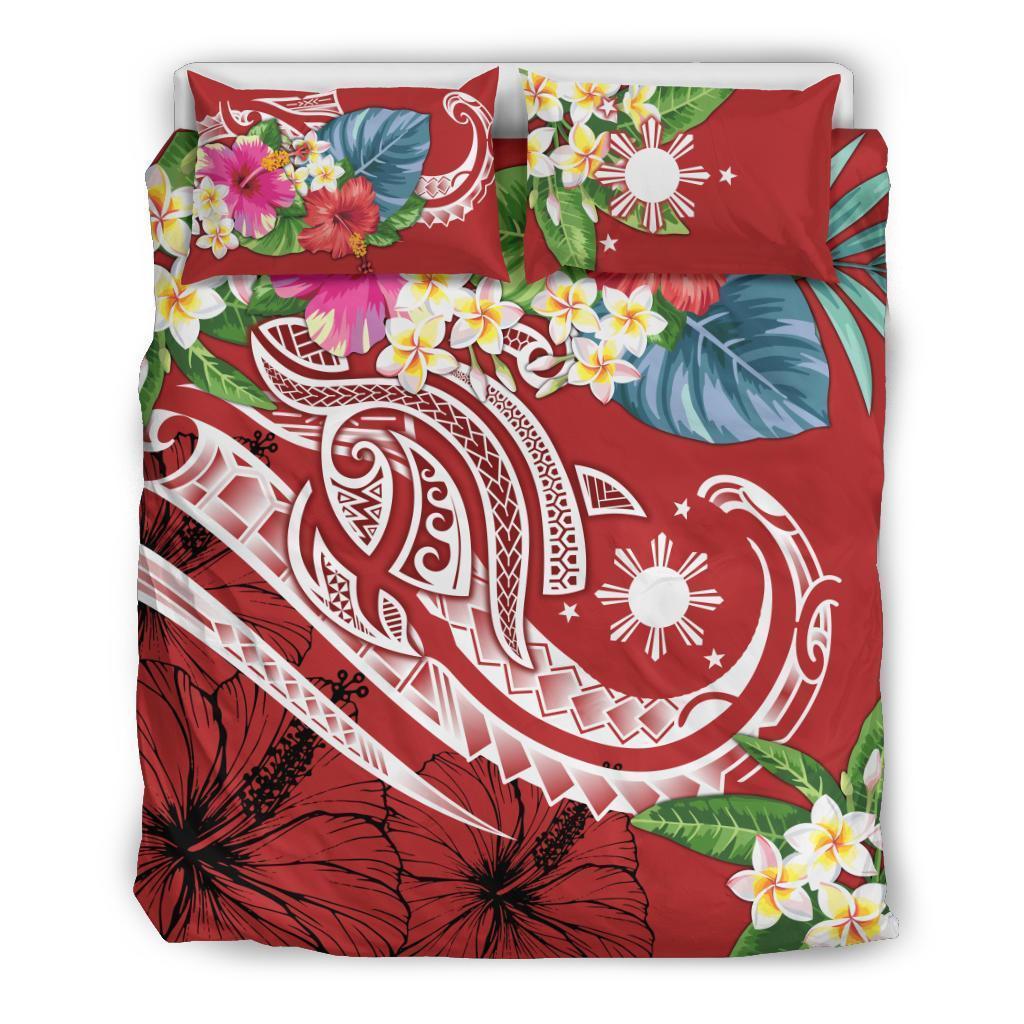 The Philippines Bedding Set - Summer Plumeria Red - Wonder Print Shop