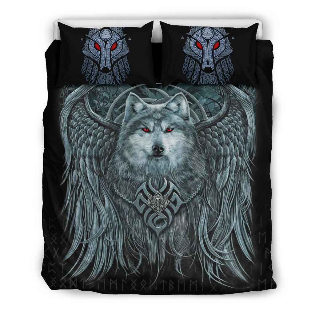 Viking Bedding Set, Spiral Wolf Spirit RLT12 - Wonder Print Shop