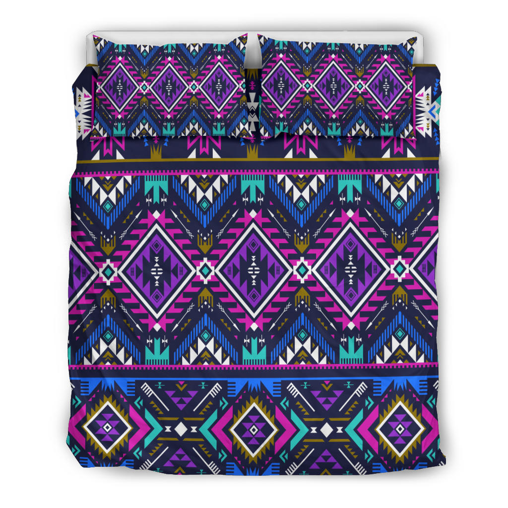Native American Purple Tribe Pattern Bedding Set LT10 - Wonder Print Shop