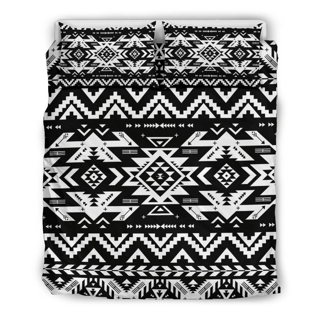 Black Pattern Native American Bedding Set LT10 - Wonder Print Shop