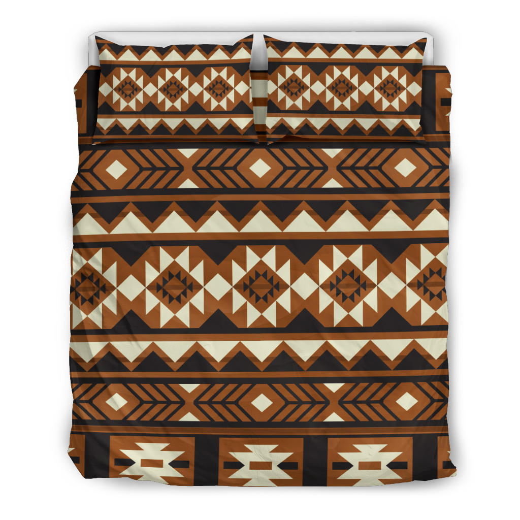 Brown Pattern Native American Bedding Set LT10 - Wonder Print Shop