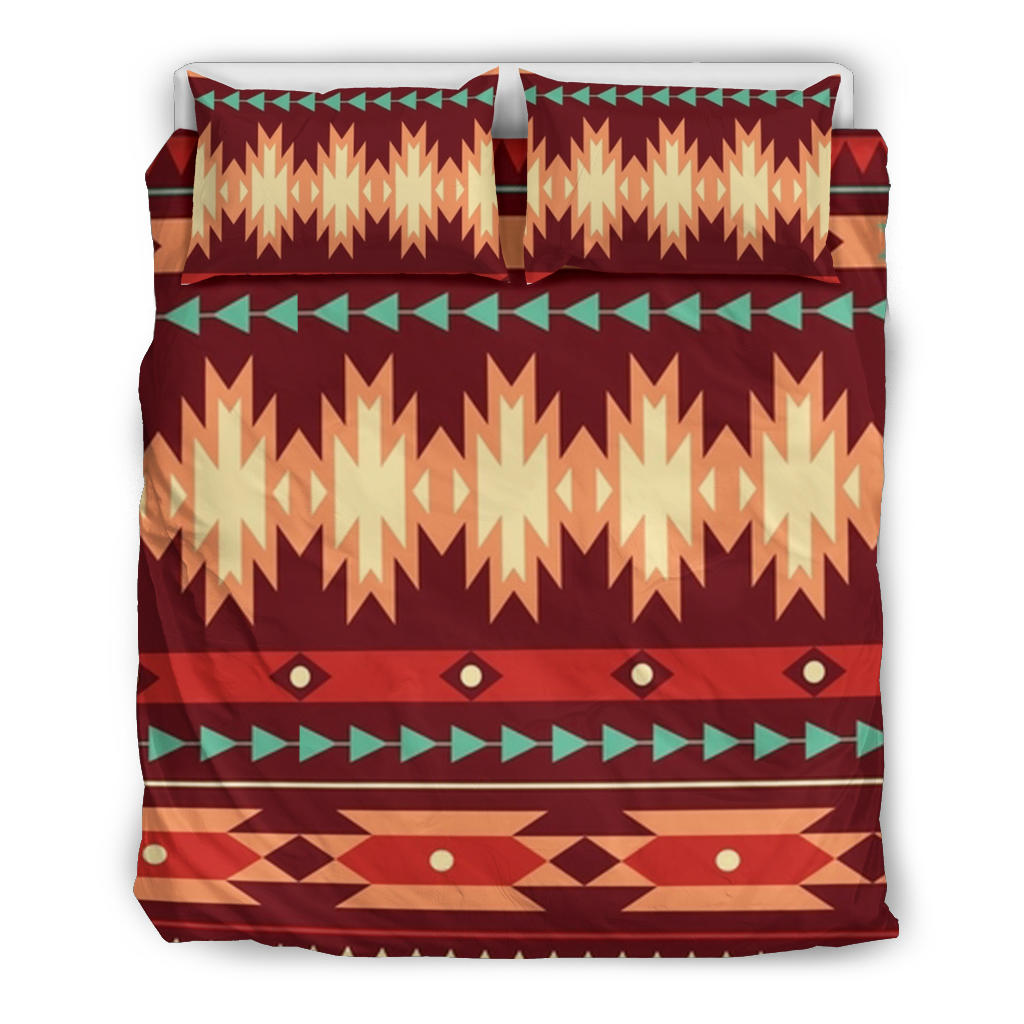 Native American Red Ethnic Pattern Bedding Set LT10 - Wonder Print Shop
