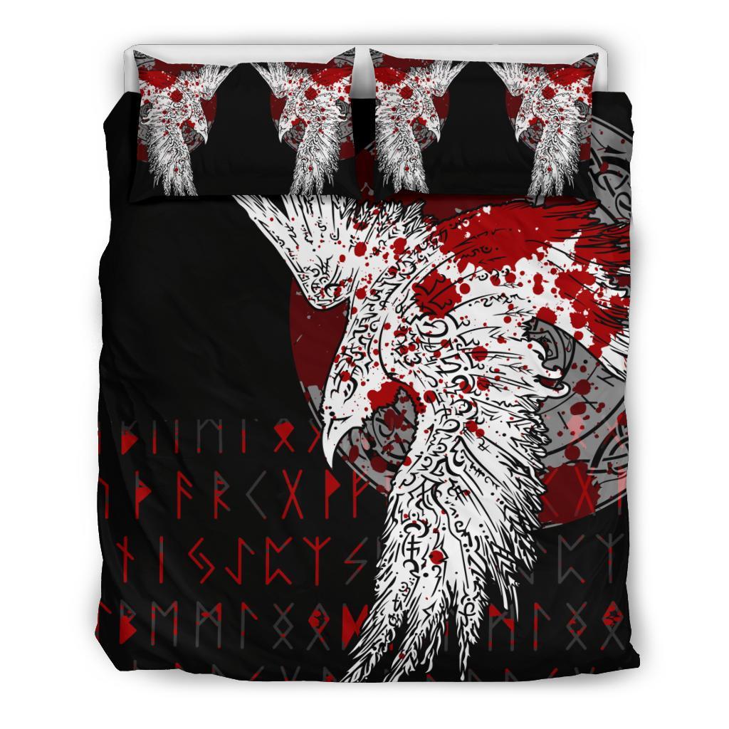 Viking Bedding Set Mystical Raven Tattoo Blood RLT12 - Wonder Print Shop