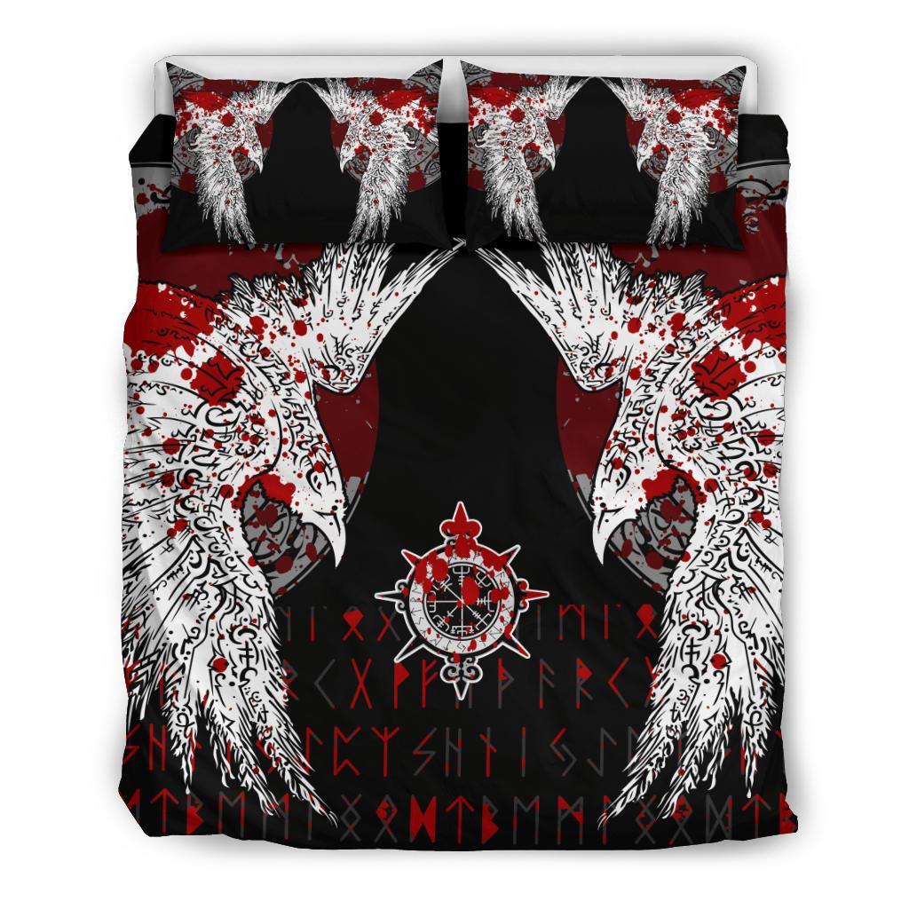 Viking Bedding Set Mystical Raven Tattoo Blood RLT12 - Wonder Print Shop