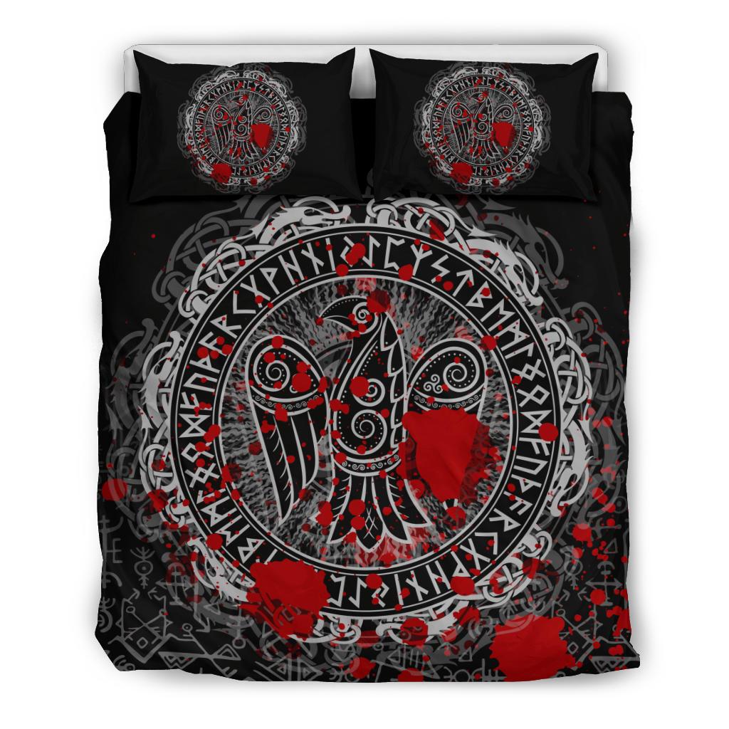 Viking Bedding Set Raven Celtic Tattoo Blood RLT12 - Wonder Print Shop