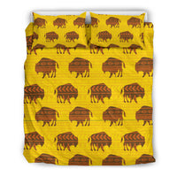 Native American Vector Bison Yellow Bedding Set LT10 - Wonder Print Shop