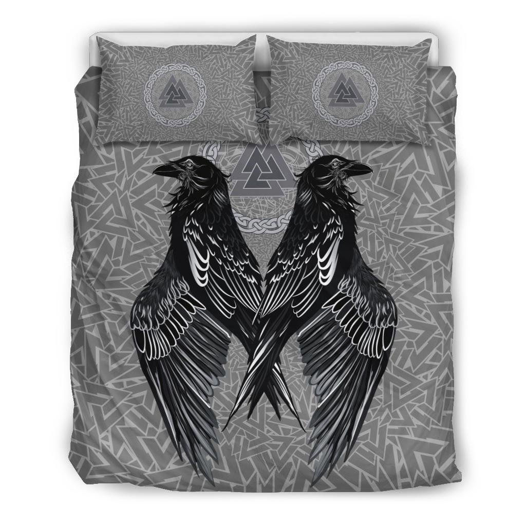 Viking Bedding Set Raven Valknut RLT12 - Wonder Print Shop