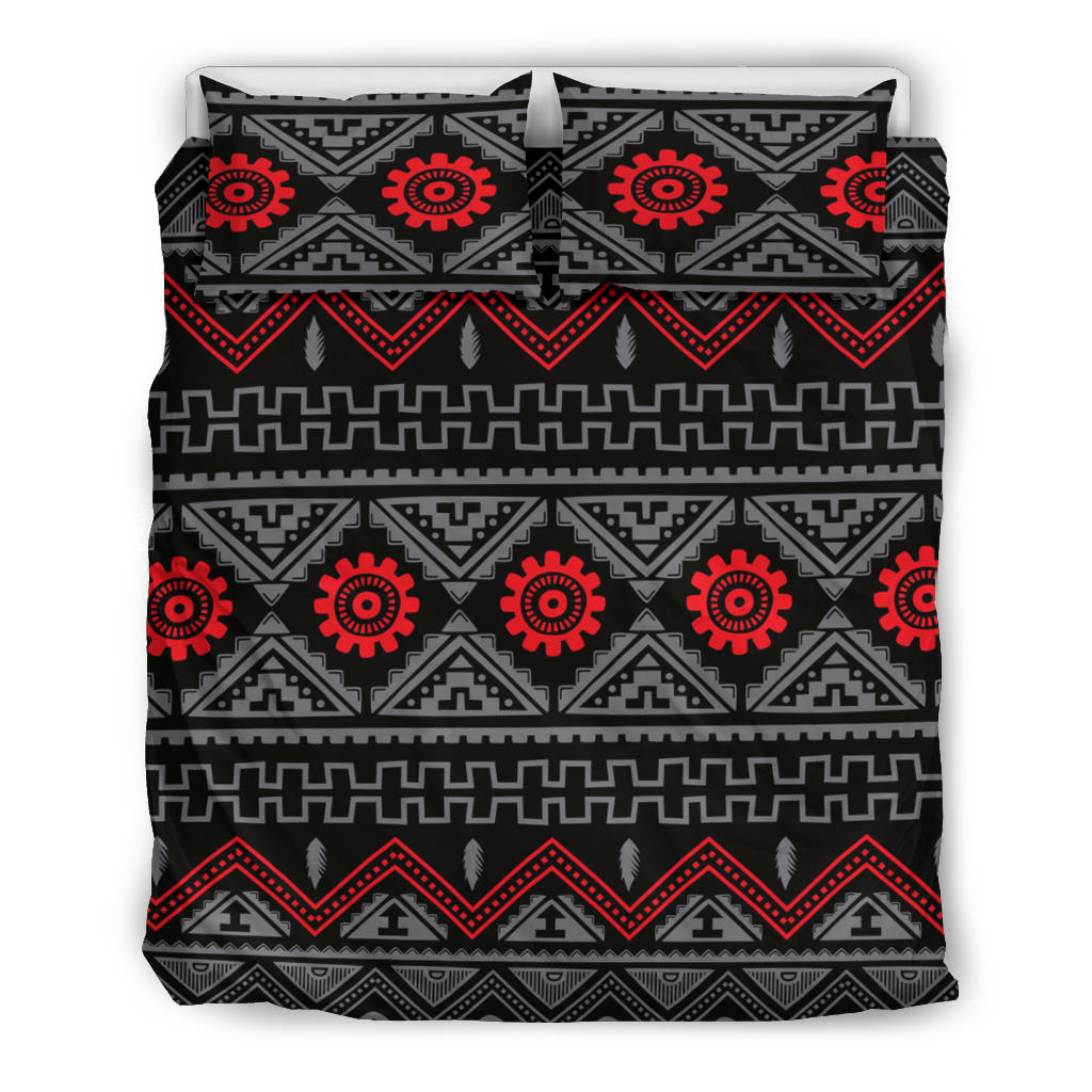 Black Pattern Native American Bedding Set LT10 - Wonder Print Shop