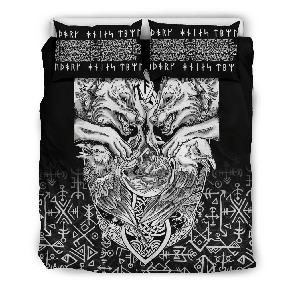 Viking Bedding Set Wolf and Raven Special RLT12 - Wonder Print Shop