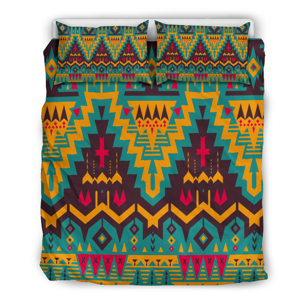 Native American Orange and Emerald Colors Bedding Set LT10 - Wonder Print Shop