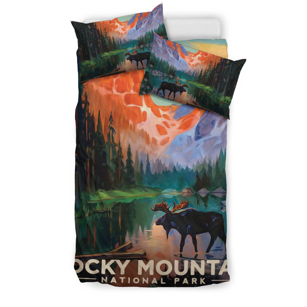 Canada Rocky Mountain Duvet Cover - Wonder Print Shop