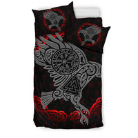 Viking Bedding Set, The Raven Of Odin Tattoo RLT12 - Wonder Print Shop