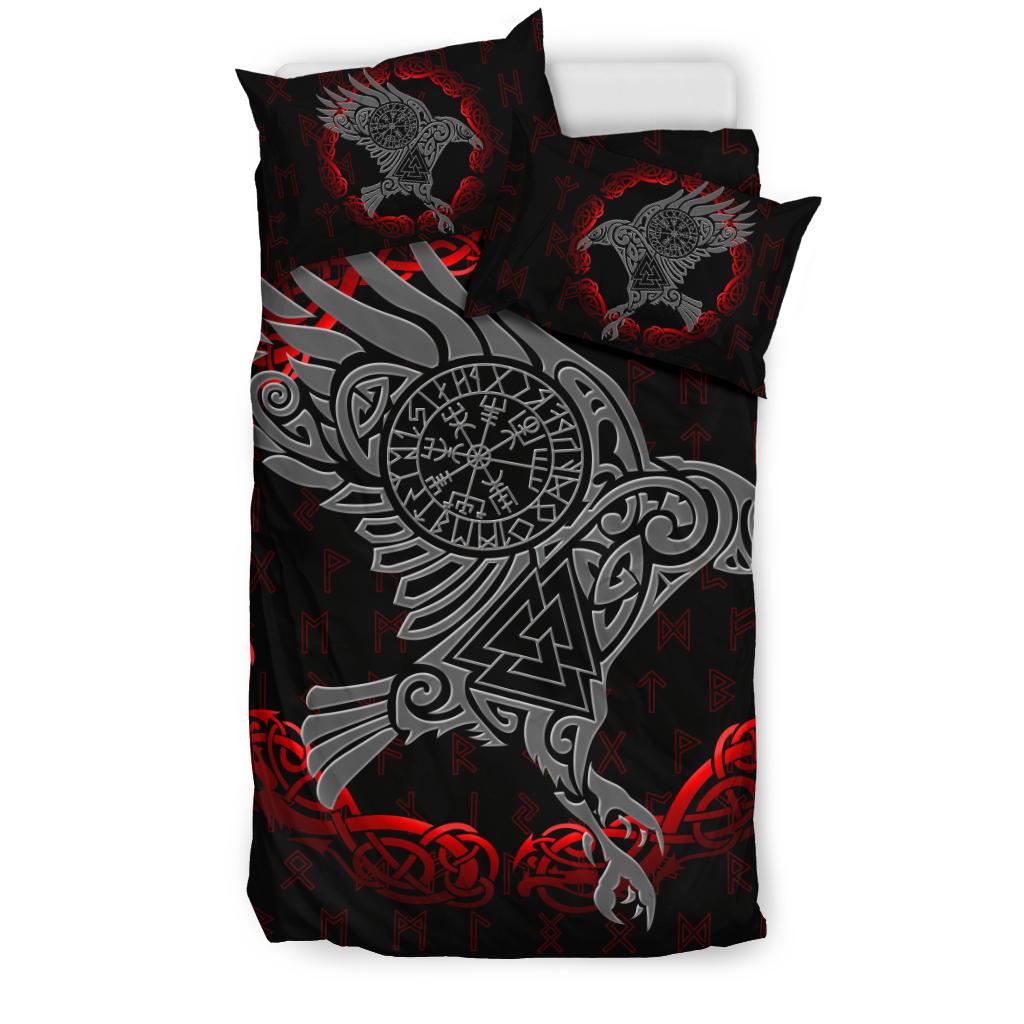 Viking The Raven Of Odin Tattoo Bedding Set RLT12 - Wonder Print Shop