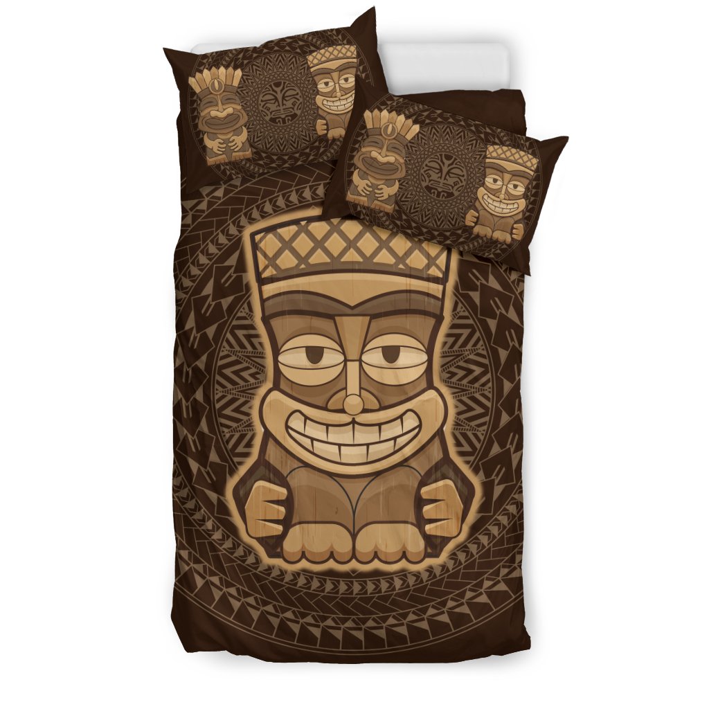 Hawaiian TiKi Funny Polynesian Bedding Set - Wonder Print Shop