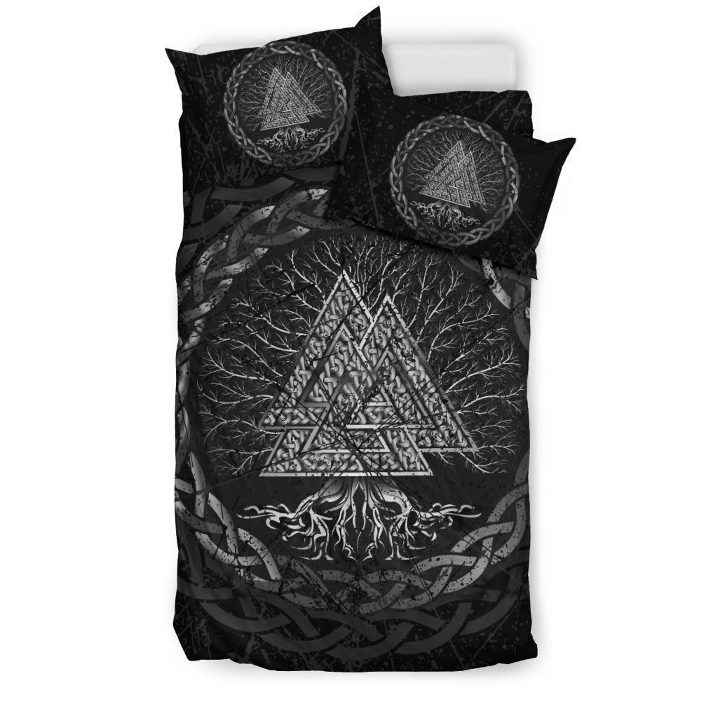 Viking Bedding Set, Celtic and Valknut and Tree Of Life Yggrdrasil RLT12 - Wonder Print Shop