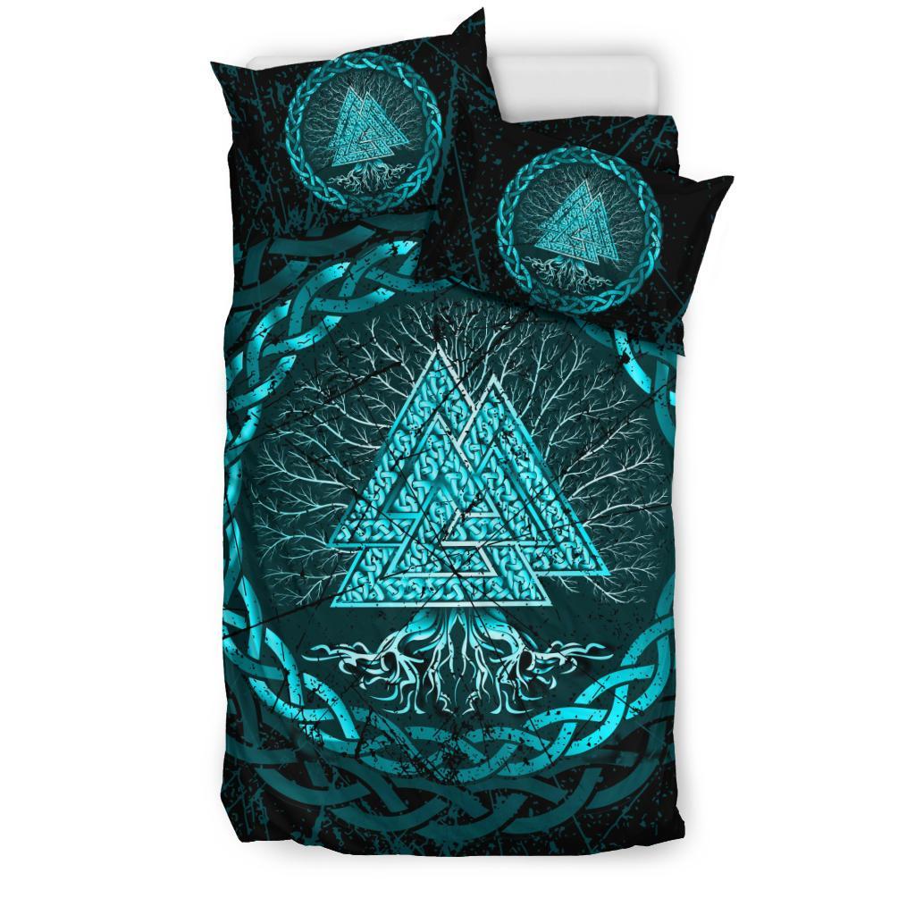 Viking Bedding Set, Celtic and Valknut and Tree Of Life Yggrdrasil RLT12 - Wonder Print Shop