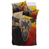 Bison Medicine Wheels Native American Bedding Set LT10 - Wonder Print Shop