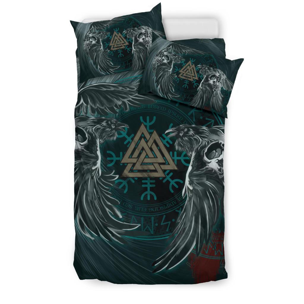 Viking Bedding Set, Ravens Skull Tattoo 9 RLT12 - Wonder Print Shop