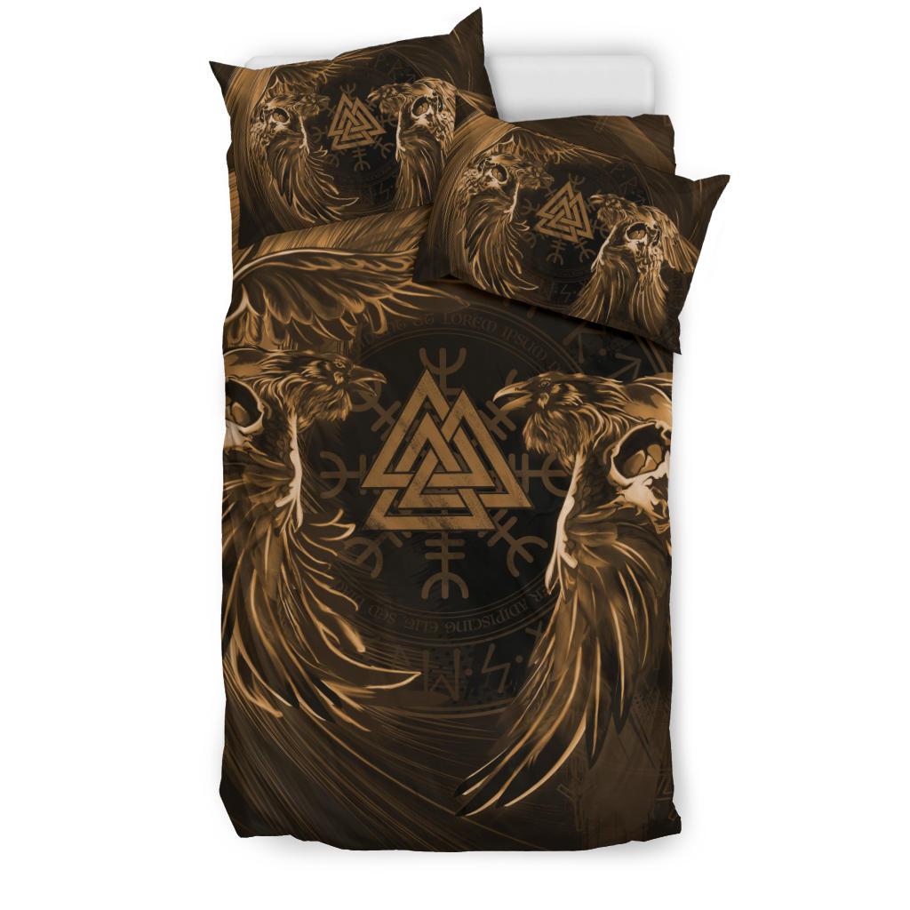 Viking Bedding Set, Ravens Skull Tattoo 9 RLT12 - Wonder Print Shop